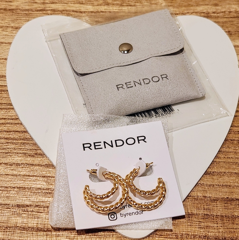 Gold Crescent Hoop Earrings with Textured Design by